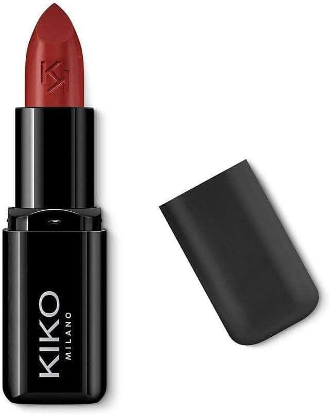 "Elegant KIKO Milano cream lipstick in sleek black packaging highlighting the brand logo."
