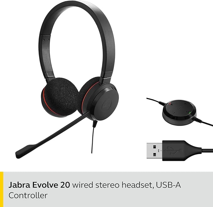 Jabra Evolve 20 Ms Stereo Headphones
