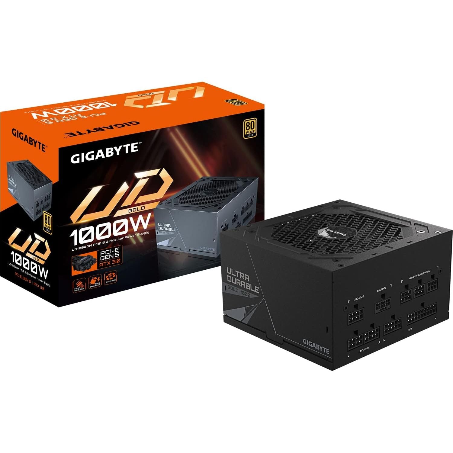 Gigabyte UD1000GM PG5 – 1000W 80 Plus Gold Fully Modular ATX 3.0 Power Supply