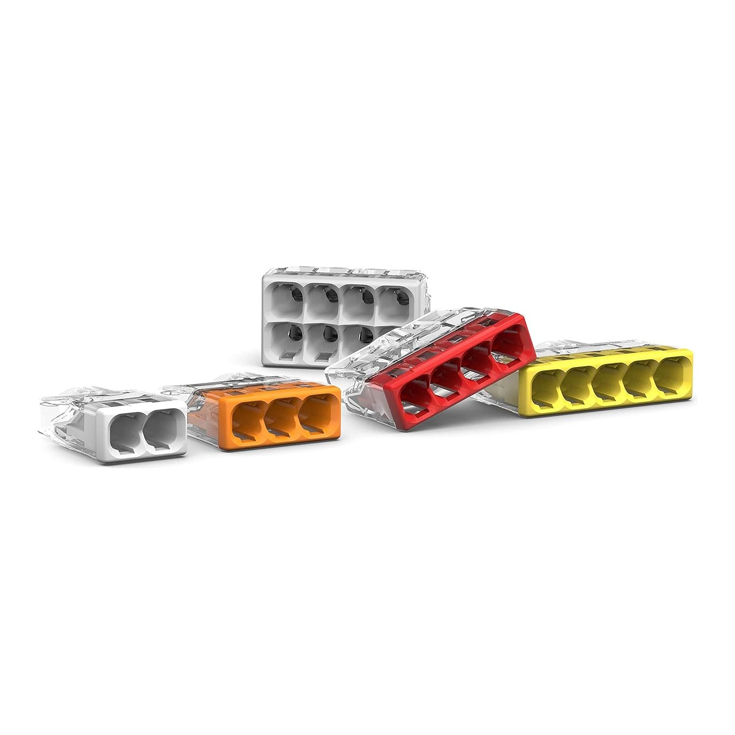 WAGO 2273-204 Compact Splicing Connector (Red) – 4-Way Push-Wire Terminal Block – 100 Pack