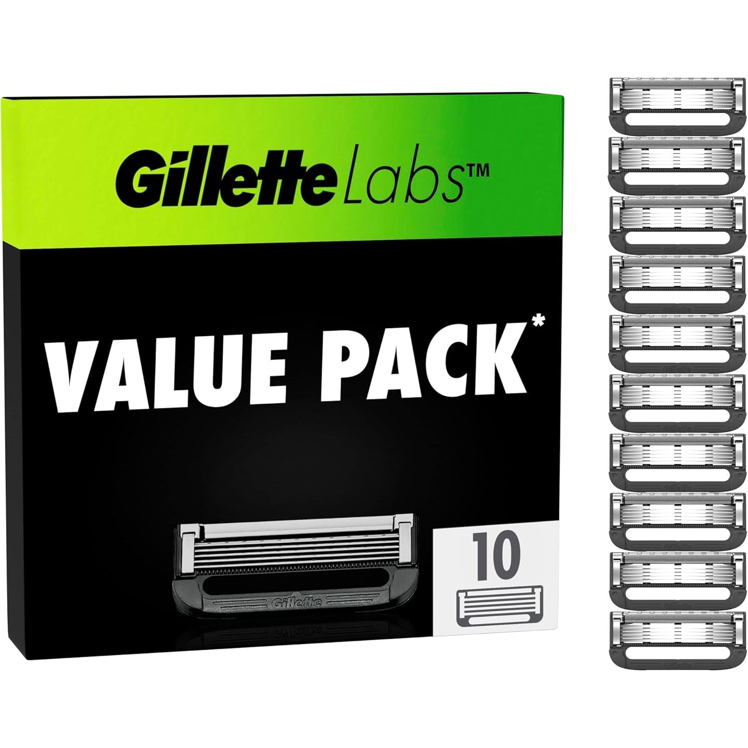Gillette Labs Razor Blades Refill Packs - Pack of 10 - Amar