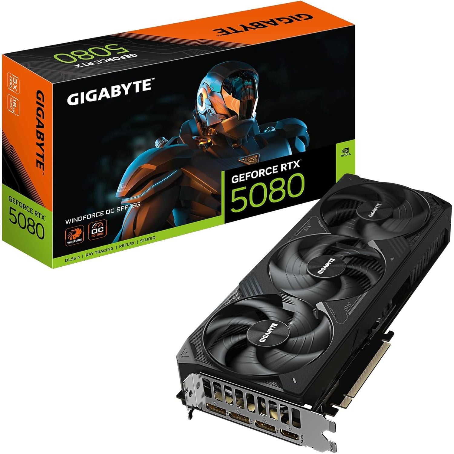 Gigabyte GeForce RTX 5080 WINDFORCE OC SFF 16GB GDDR7 PCI Express Graphics Card