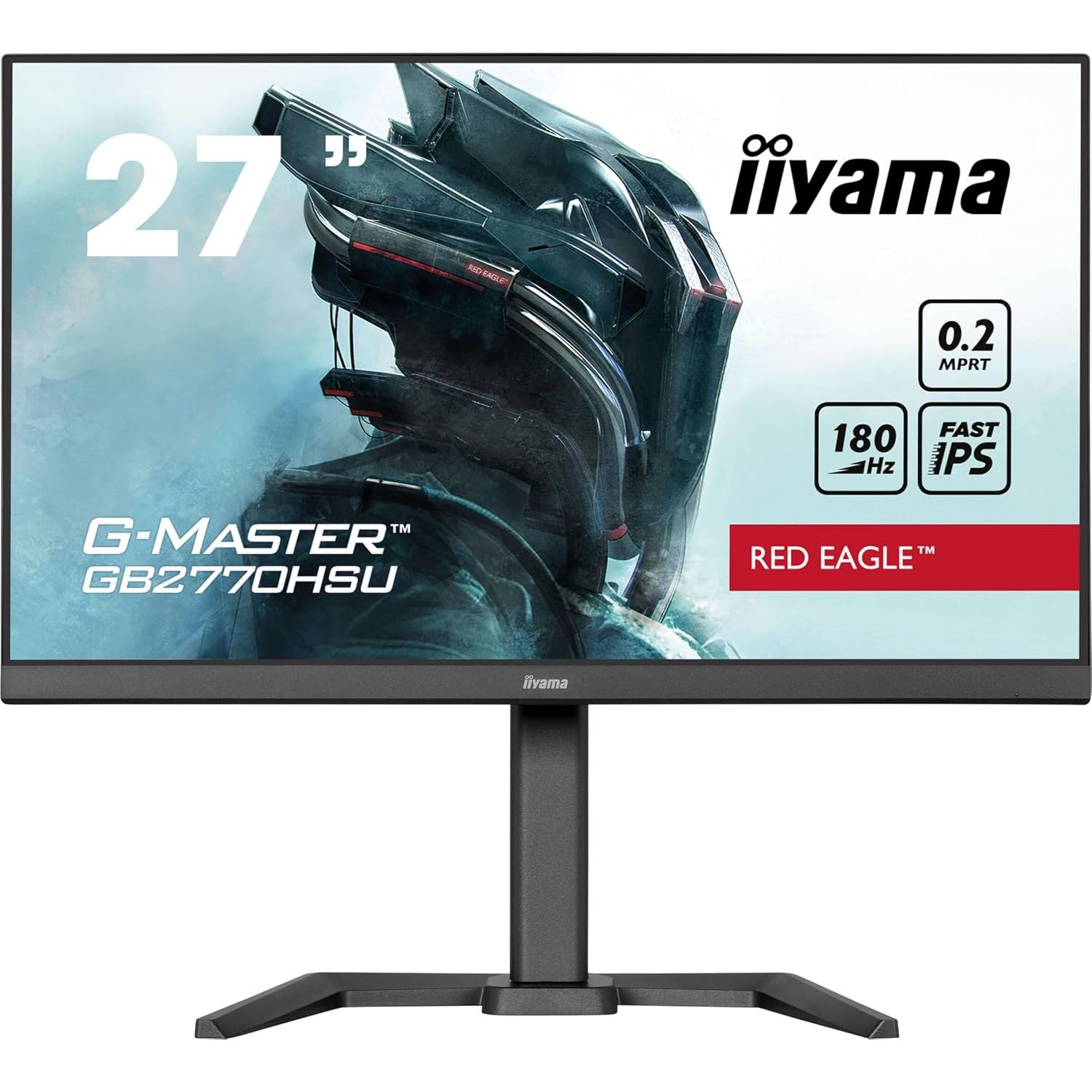 iiyama G-Master GB2770HSU‑B6 – 27″ 1080p 180 Hz Fast‑IPS Gaming Monitor (Red Eagle)
