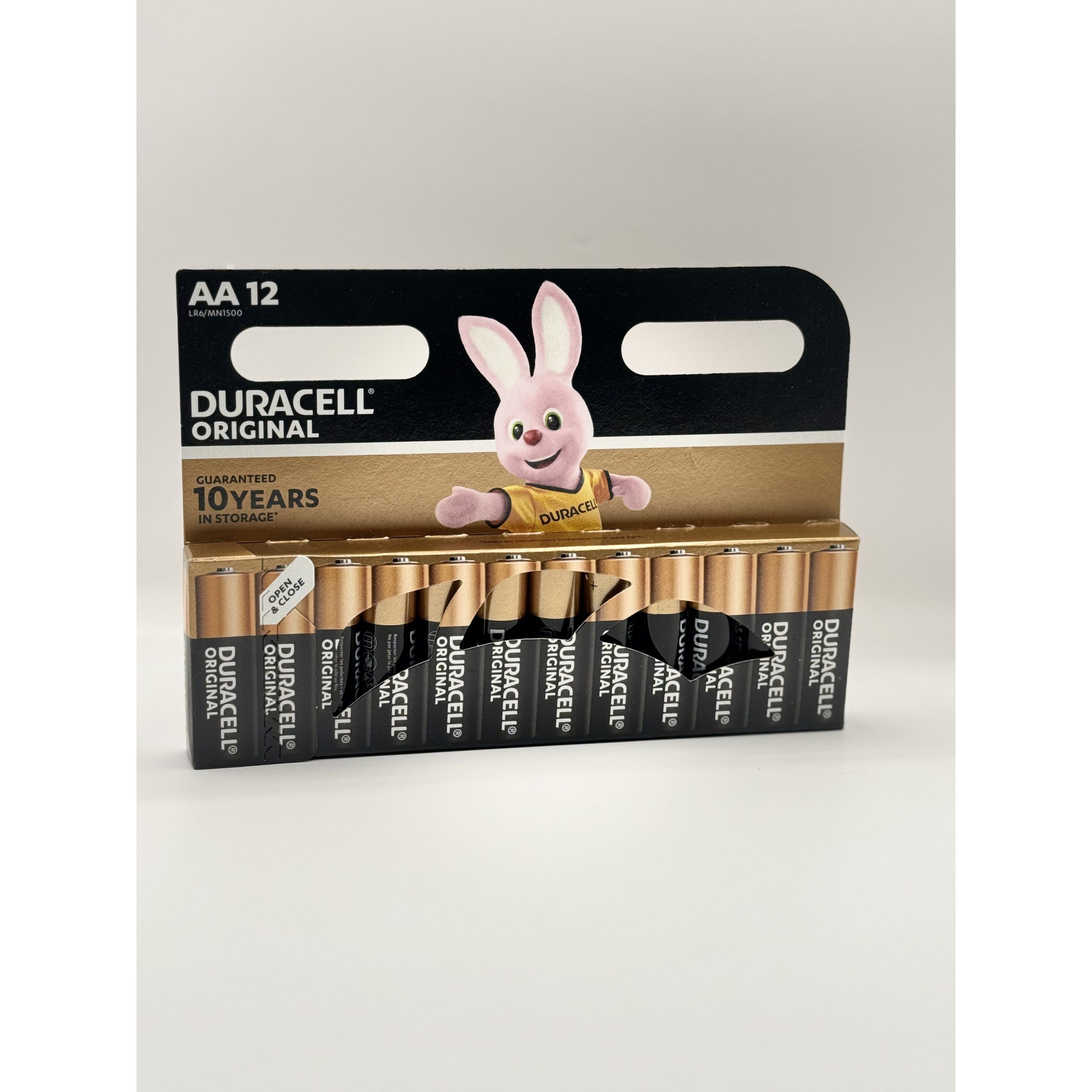 Duracell Original AA Alkaline Batteries - Long-Lasting Power, Pack of 12 (Expiry 2032) - Amar
