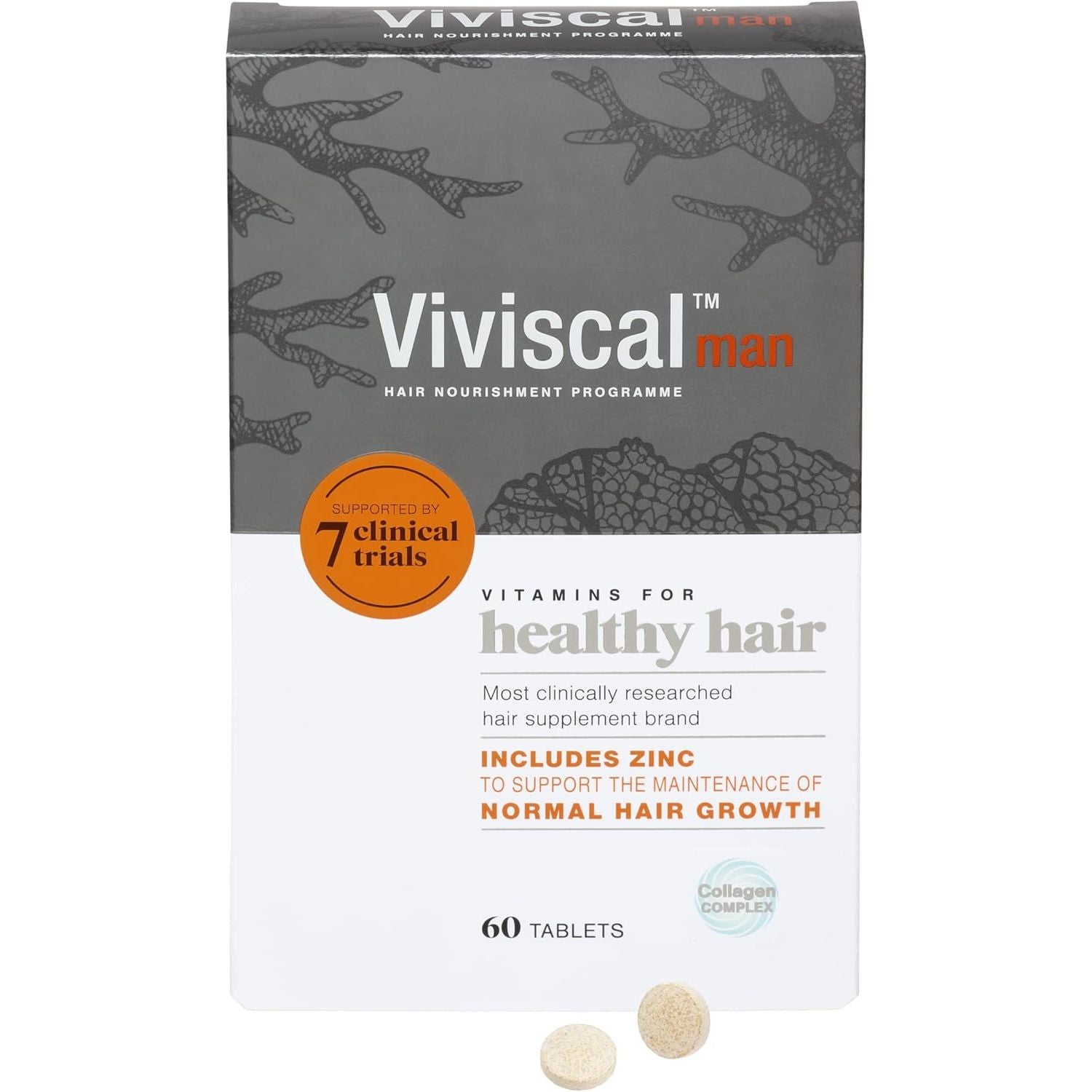 Viviscal Men's Hair Vitamins For Hair Growth- 60 Tablets, 1 Month Supply - Amar