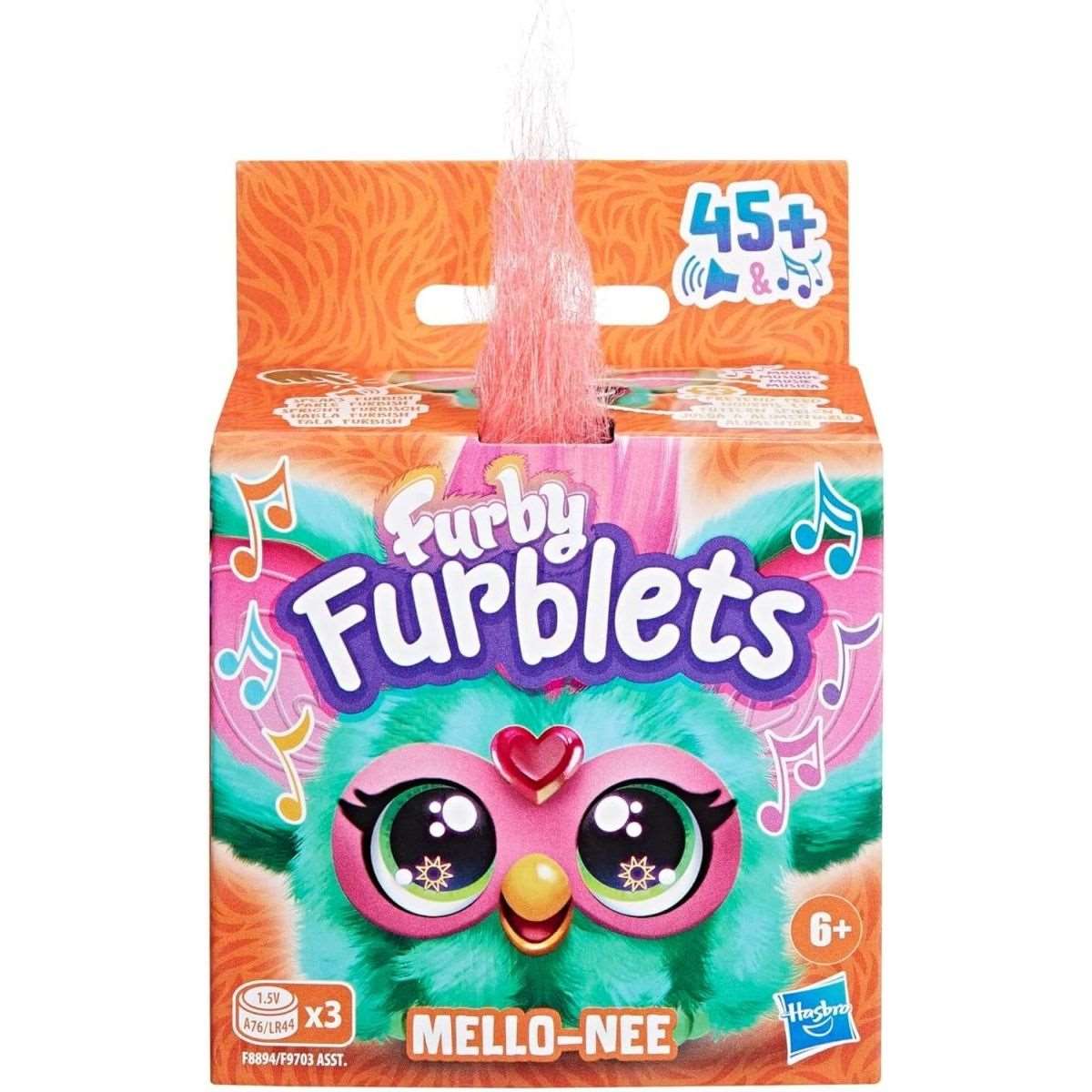 Furby Furblets Mello - Nee Mini Friend | 45+ Sounds, Furbish Phrases | Summer Fun in Watermelon Colors - Amar.co.uk