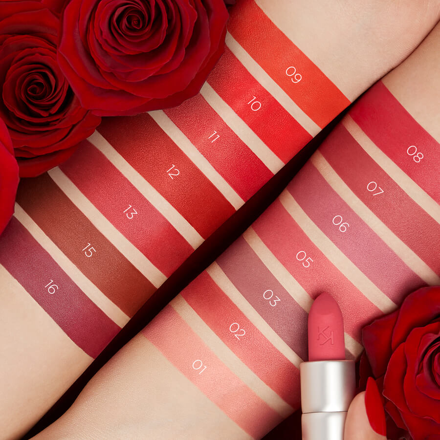 color tones of each lipstick 