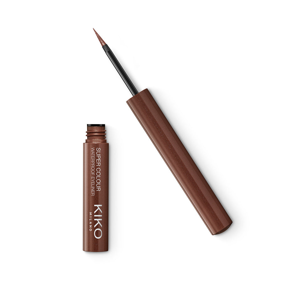"KIKO Milano Super Colour Waterproof Eyeliner in Brown with Precision Brush Applicator"