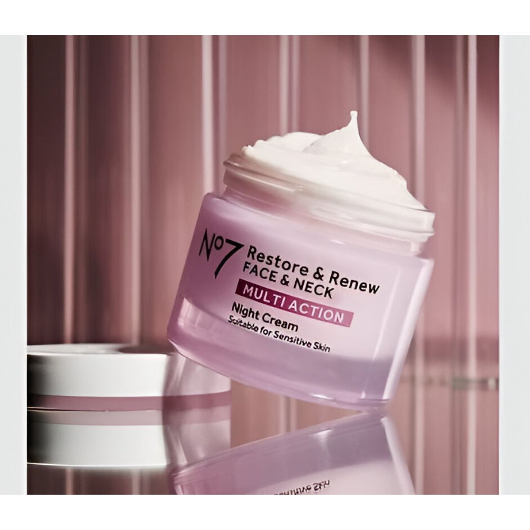 No7 Restore and Renew Face Neck Multi Action Night Cream 50ml