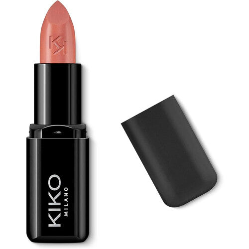 "Elegant KIKO Milano cream lipstick in sleek black packaging highlighting the brand logo."