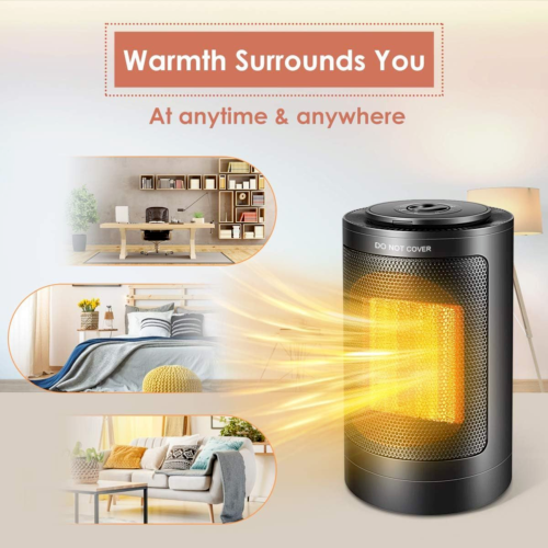 Space Portable Heater Electric Fan 1500W Low Energy Silent 70° 3 Mode Setting UK