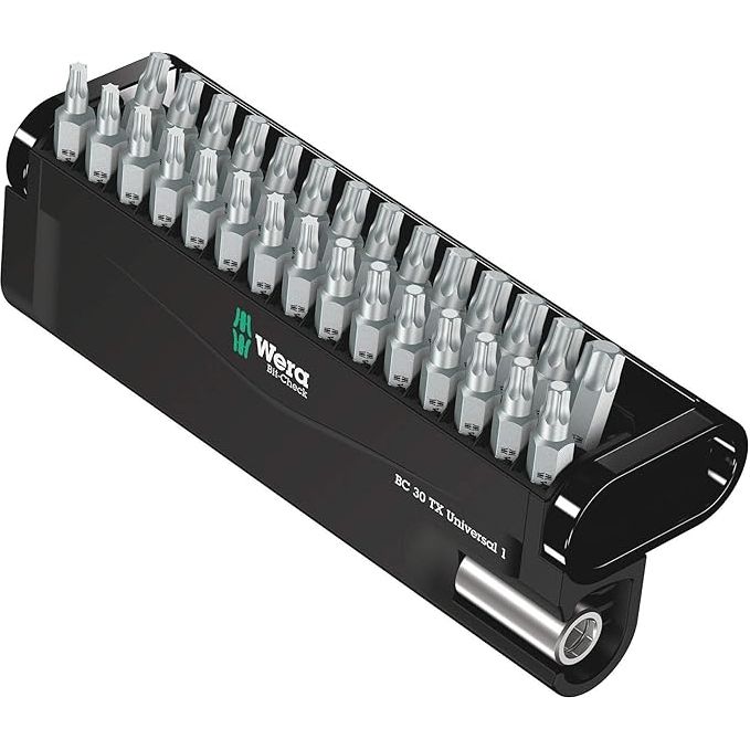 Wera 05057908001 TX "Universal 1" Bit - Check - Silver (31 - Piece) - Amar.co.uk