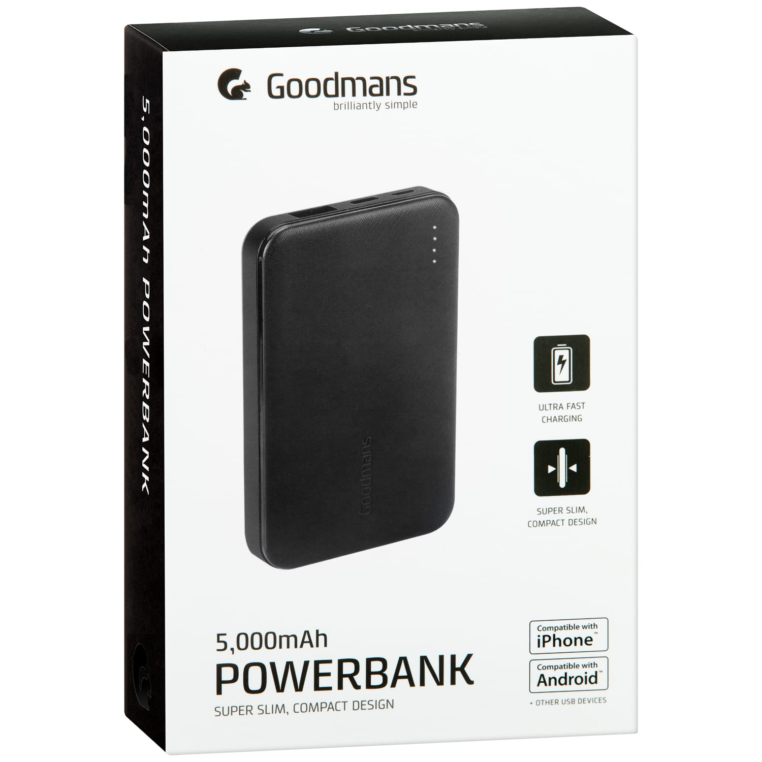 Goodmans 5000mAh Dual USB Power Bank
