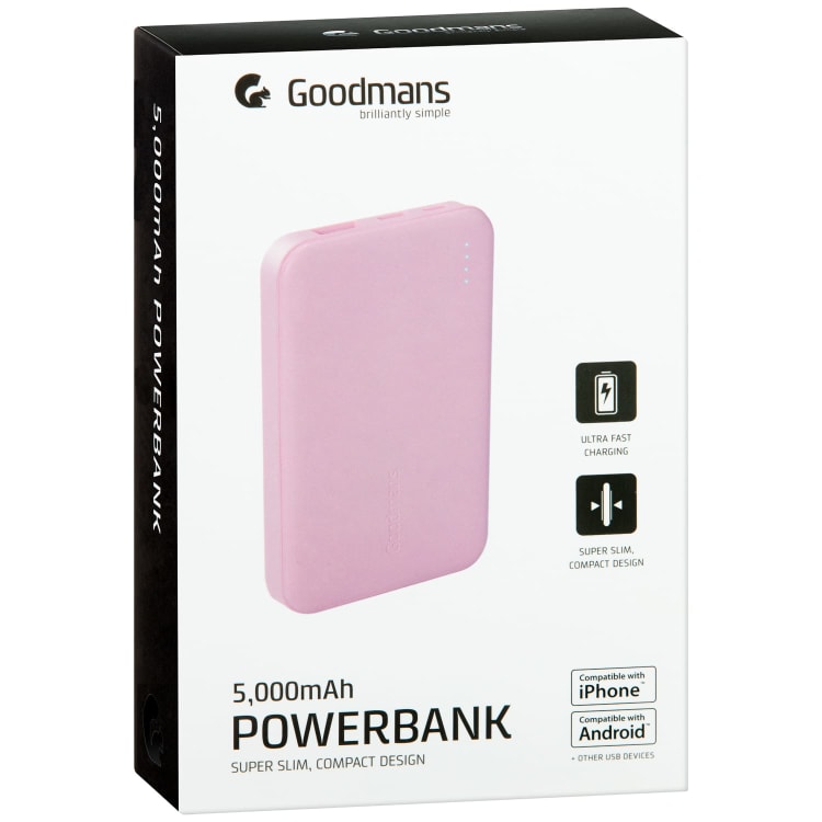 Goodmans 5000mAh Dual USB Power Bank