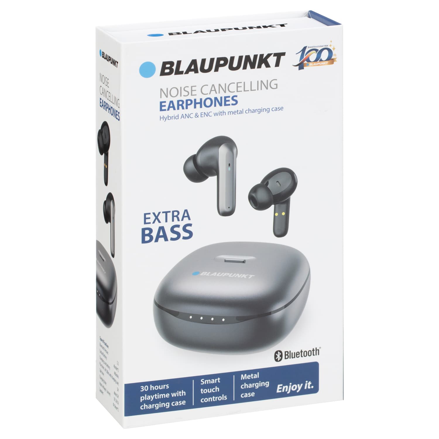 Blaupunkt Noise Cancelling Earphones with Charging Case – True Wireless ANC Headphones