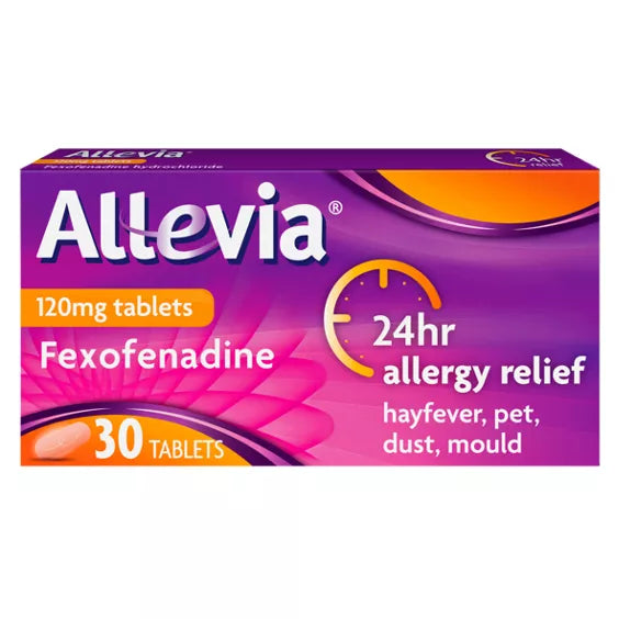 Allevia Hayfever Tablets - Fexofenadine Hydrochloride 30 tablets (120 mg)