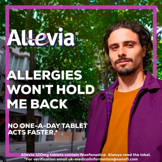 Allevia Hayfever Tablets - Fexofenadine Hydrochloride 30 tablets (120 mg)