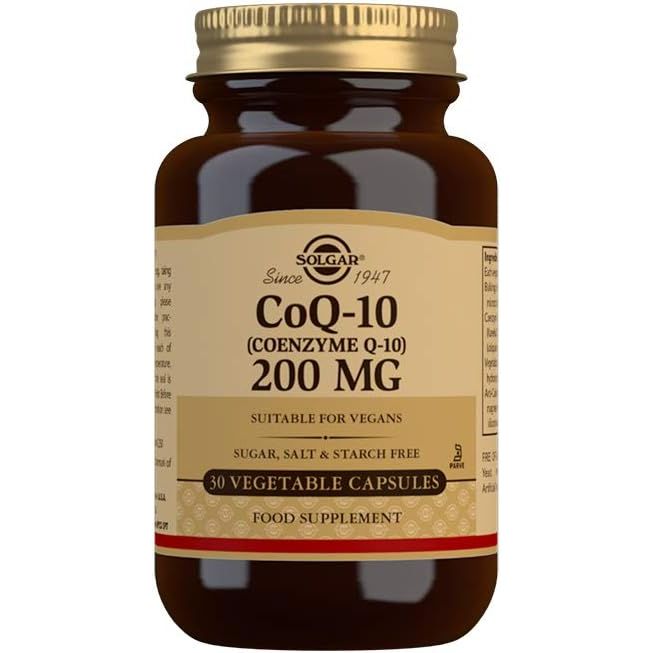 Solgar Coq-10 (Coenzyme Q-10) 200 Mg Vegetable Capsules - Pack of 30