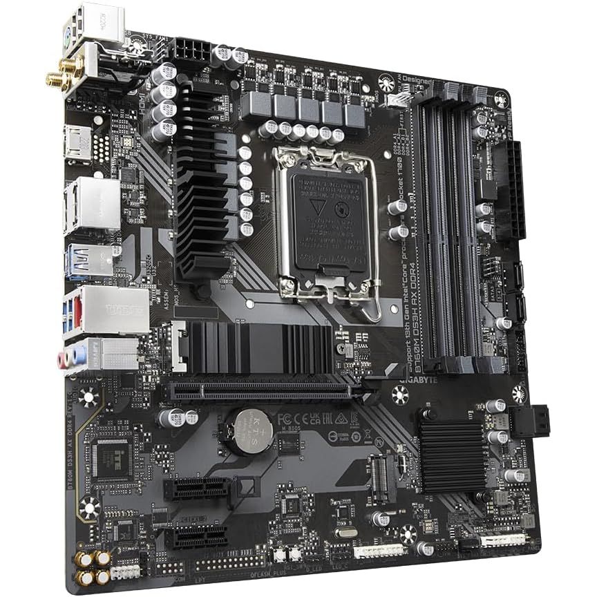 Gigabyte B760M DS3H AX DDR4 Motherboard – Micro-ATX, Wi-Fi 6E, LGA 1700