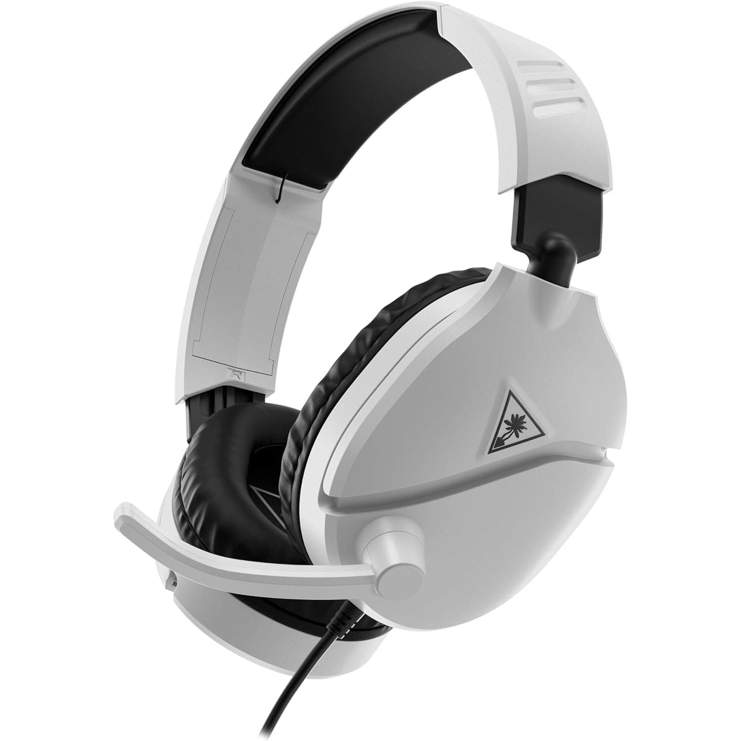 Side view of Turtle Beach Recon 70 White Gaming Headset highlighting the adjustable headband and ear cushions