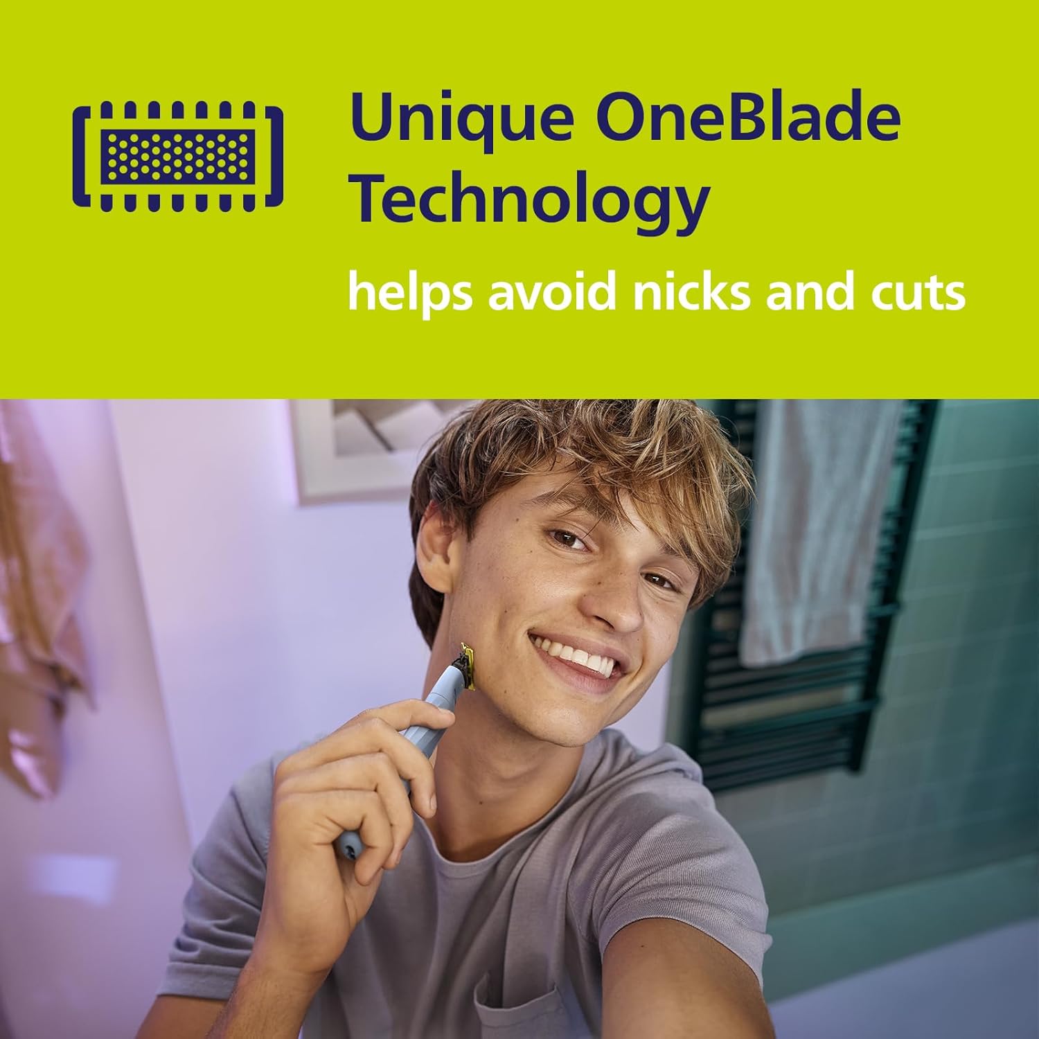 Philips OneBlade First Shave - Anti-Friction Blade (QP1324/20) - Amar