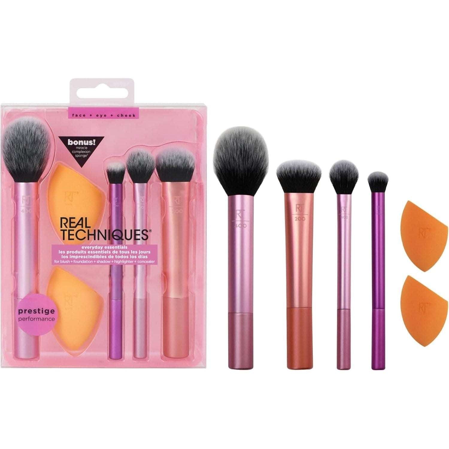 Real Techniques Everyday Essentials Set with Bonus Miracle Complexion Sponge