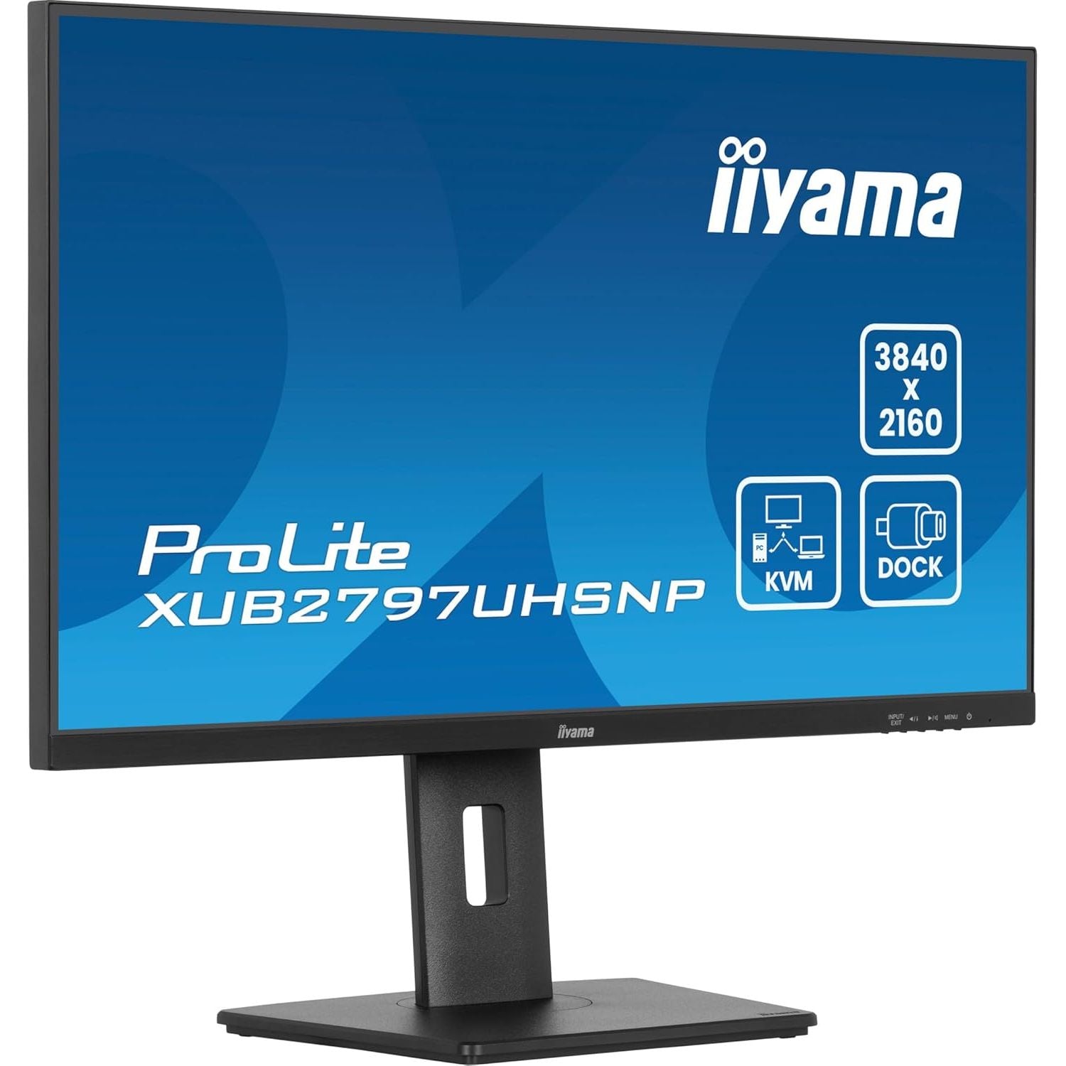 iiyama ProLite XUB2797UHSNP‑B1 – 27″ 4K UHD IPS Monitor with 96W USB‑C Dock & KVM