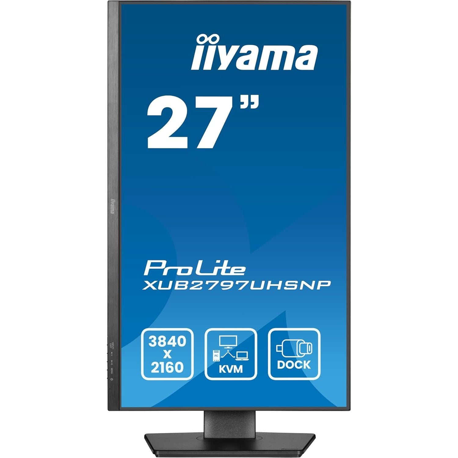 iiyama ProLite XUB2797UHSNP‑B1 – 27″ 4K UHD IPS Monitor with 96W USB‑C Dock & KVM