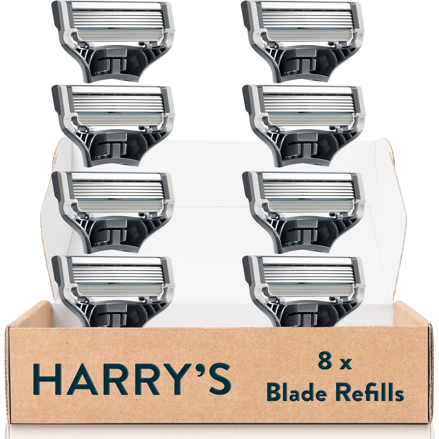 Harry's Razor Blades Refill, (8) Razor Head Refills with Precision Trimmer