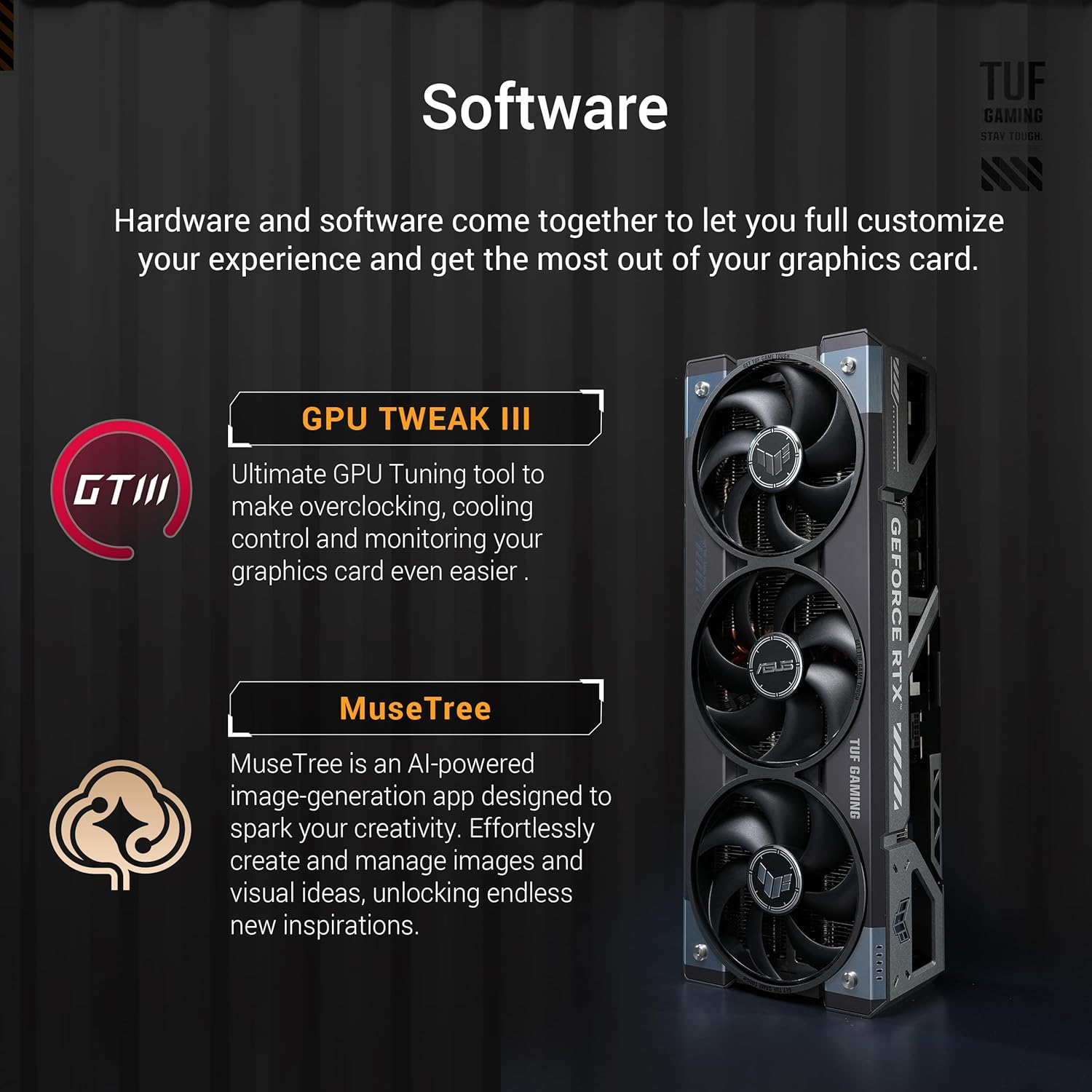 ASUS TUF Gaming RTX 5080 OC 16 GB Graphics Card – PCIe 5.0, Blackwell, Triple Fan