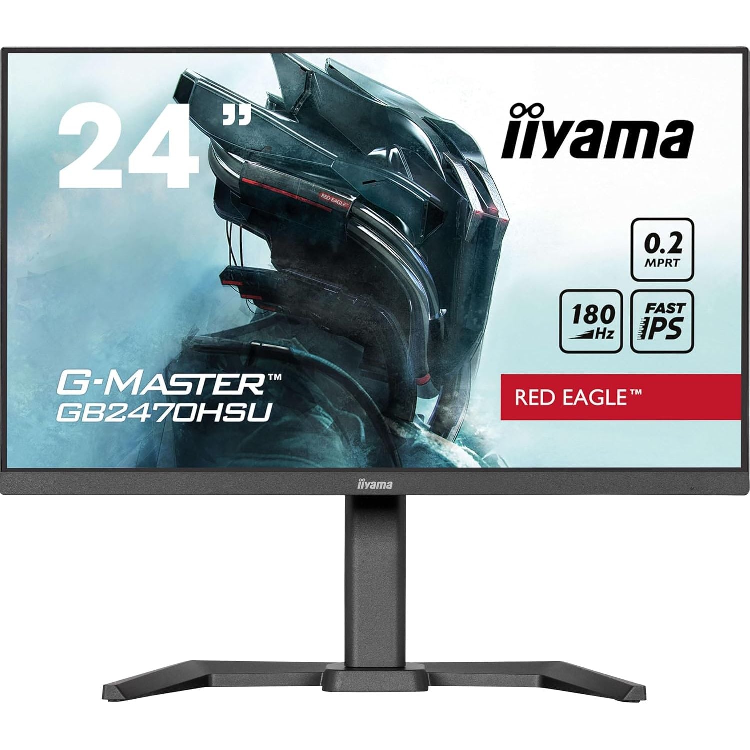 iiyama G-Master GB2470HSU-B6 Red Eagle 23.8” 180Hz Gaming Monitor – Fast IPS, Adaptive Sync, Black