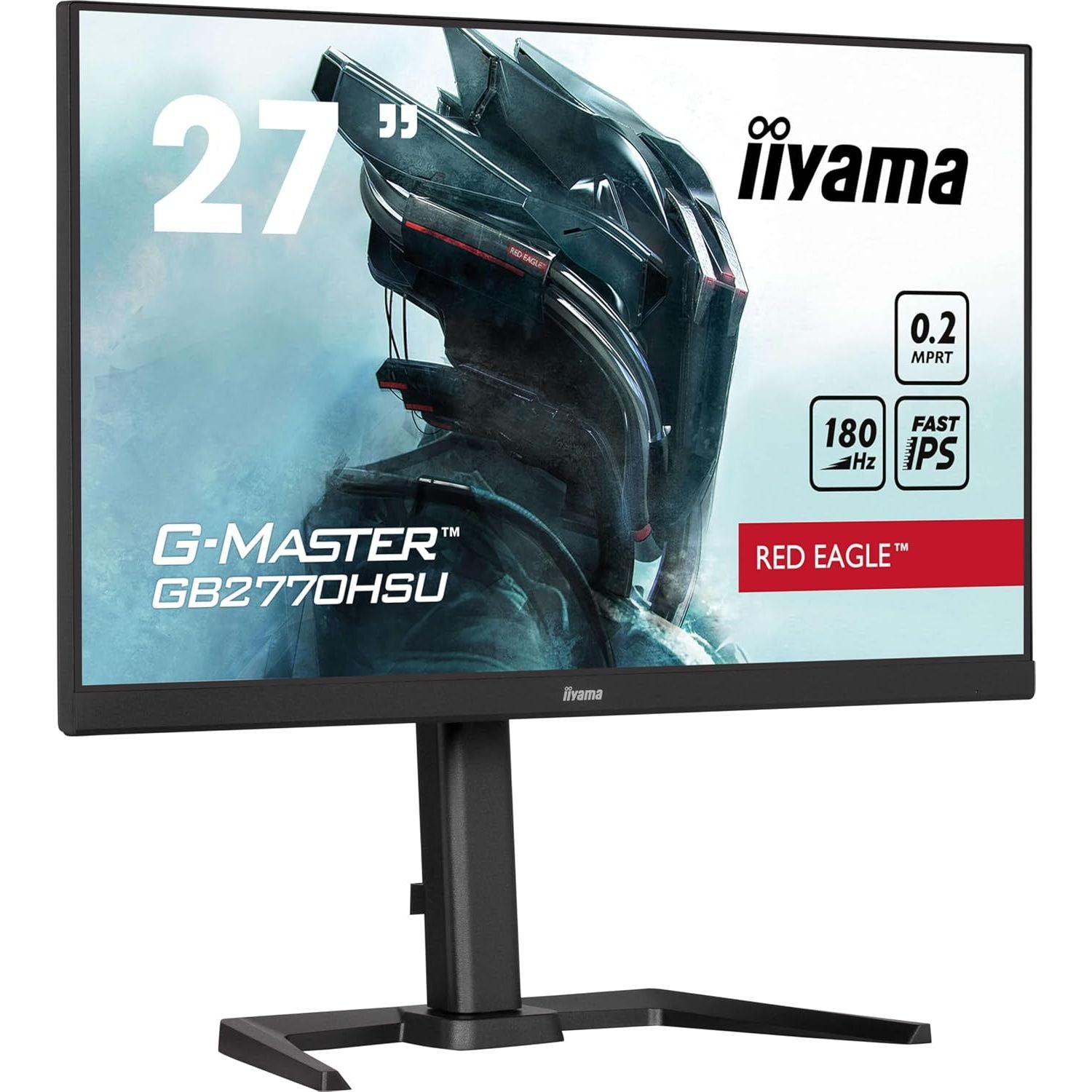 iiyama G-Master GB2770HSU‑B6 – 27″ 1080p 180 Hz Fast‑IPS Gaming Monitor (Red Eagle)