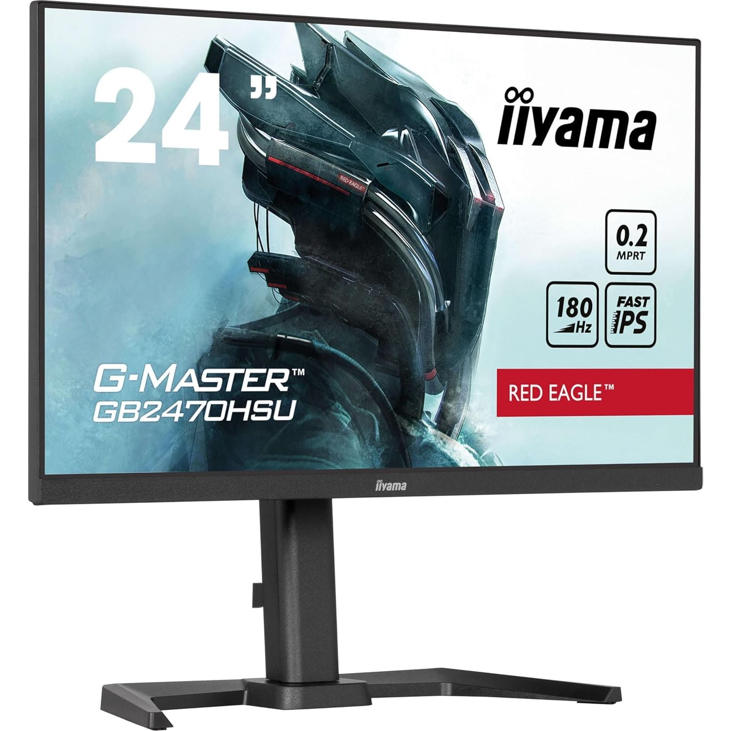 iiyama G-Master GB2470HSU-B6 Red Eagle 23.8” 180Hz Gaming Monitor – Fast IPS, Adaptive Sync, Black