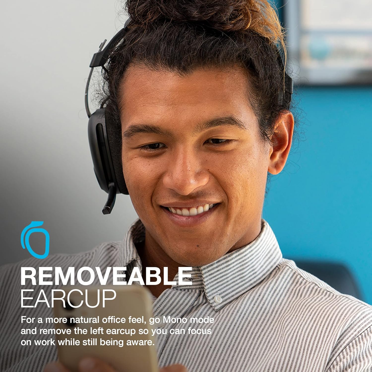 JLab JBuds Work Wireless Headset with Microphone - Over-Ear Bluetooth Headphones - Amar