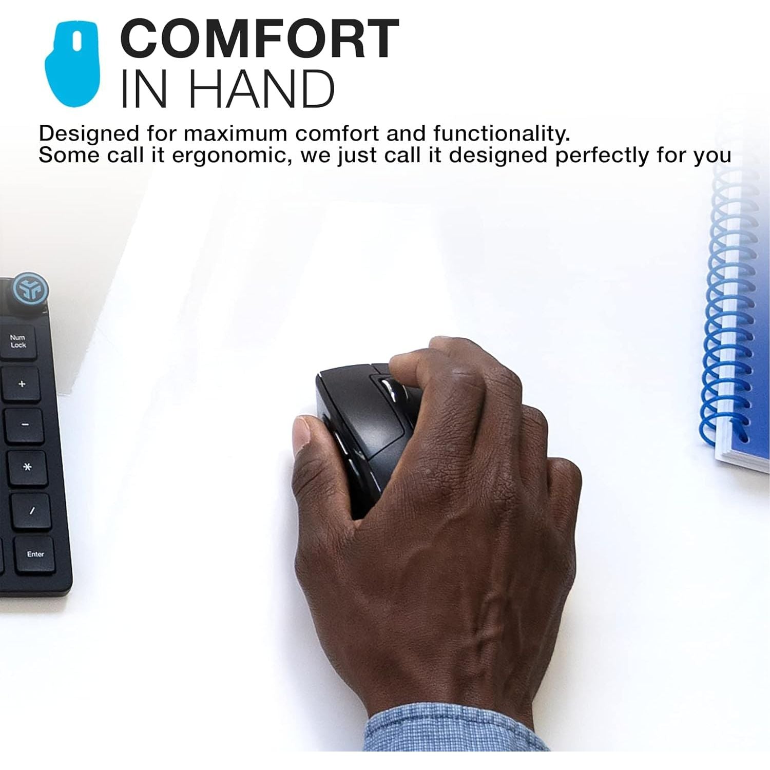 JLab JBuds mouse Right-hand Bluetooth + USB Type-A Optical 2400 DPI - Amar