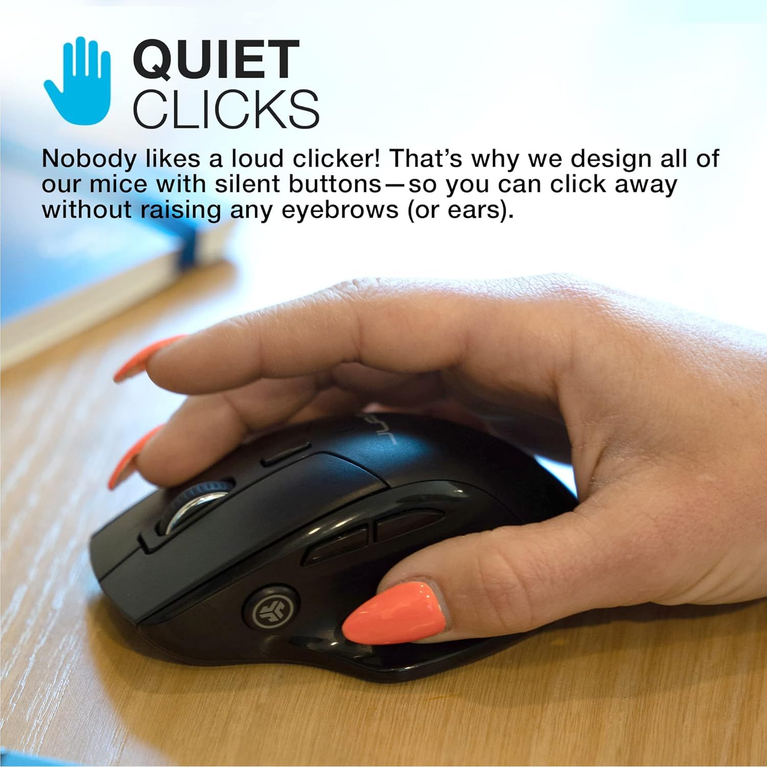 JLab JBuds mouse Right-hand Bluetooth + USB Type-A Optical 2400 DPI - Amar