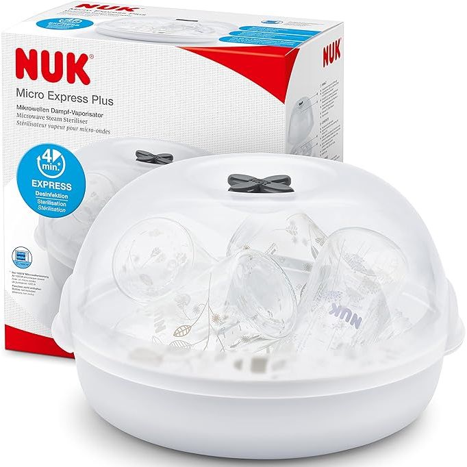 NUK Micro Express Plus Microwave Steam Baby Bottle Steriliser - Amar.co.uk