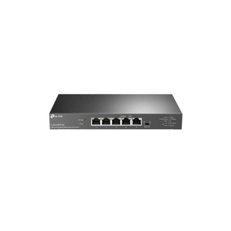 TP - LINK 5 - Port 2.5G Gigabit Desktop Switch with 4 - Port PoE++ - (TL - SG105PP - M2) - Amar.co.uk