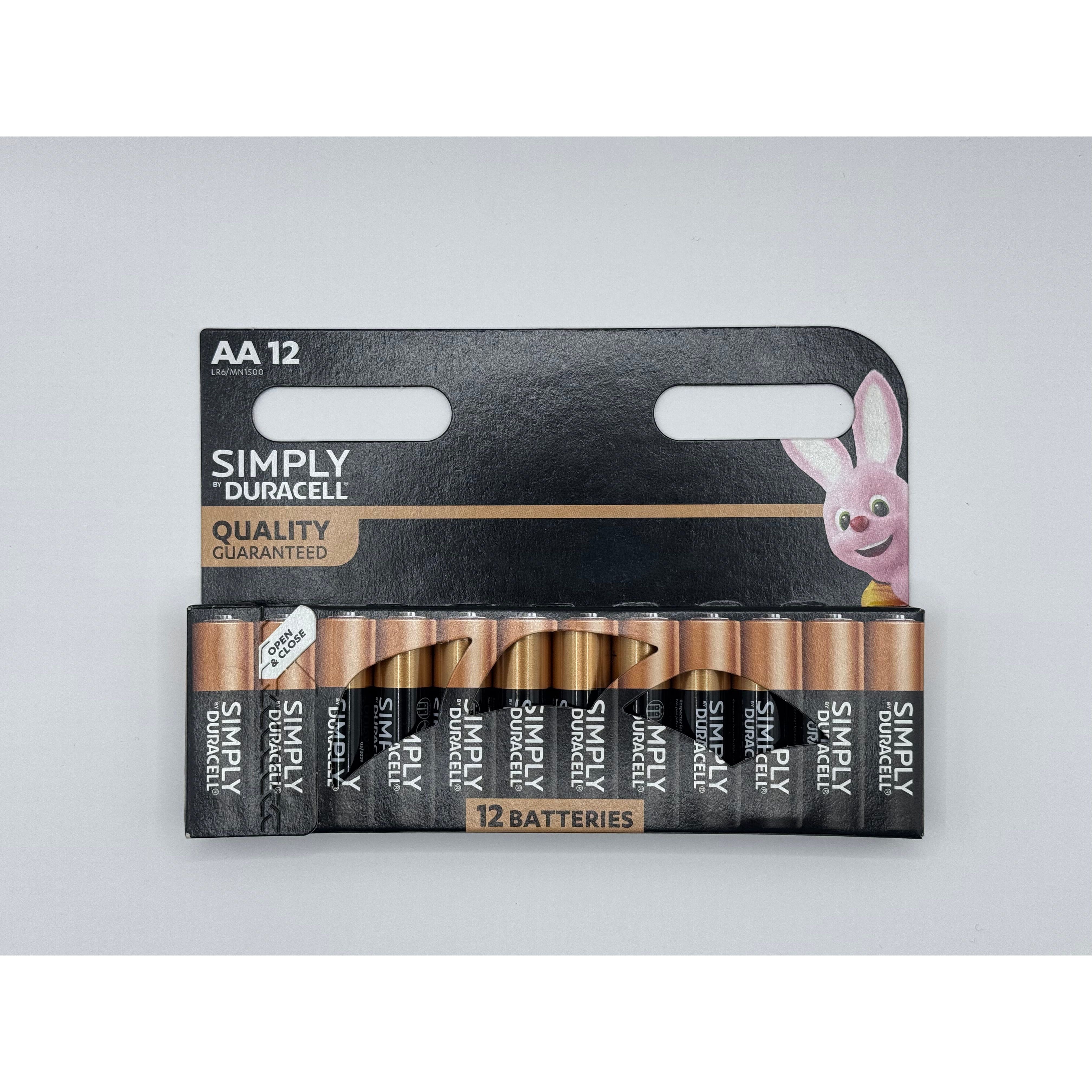 Duracell Simply AA Alkaline Batteries – Reliable Long-Lasting Power, Pack of 12 - Amar