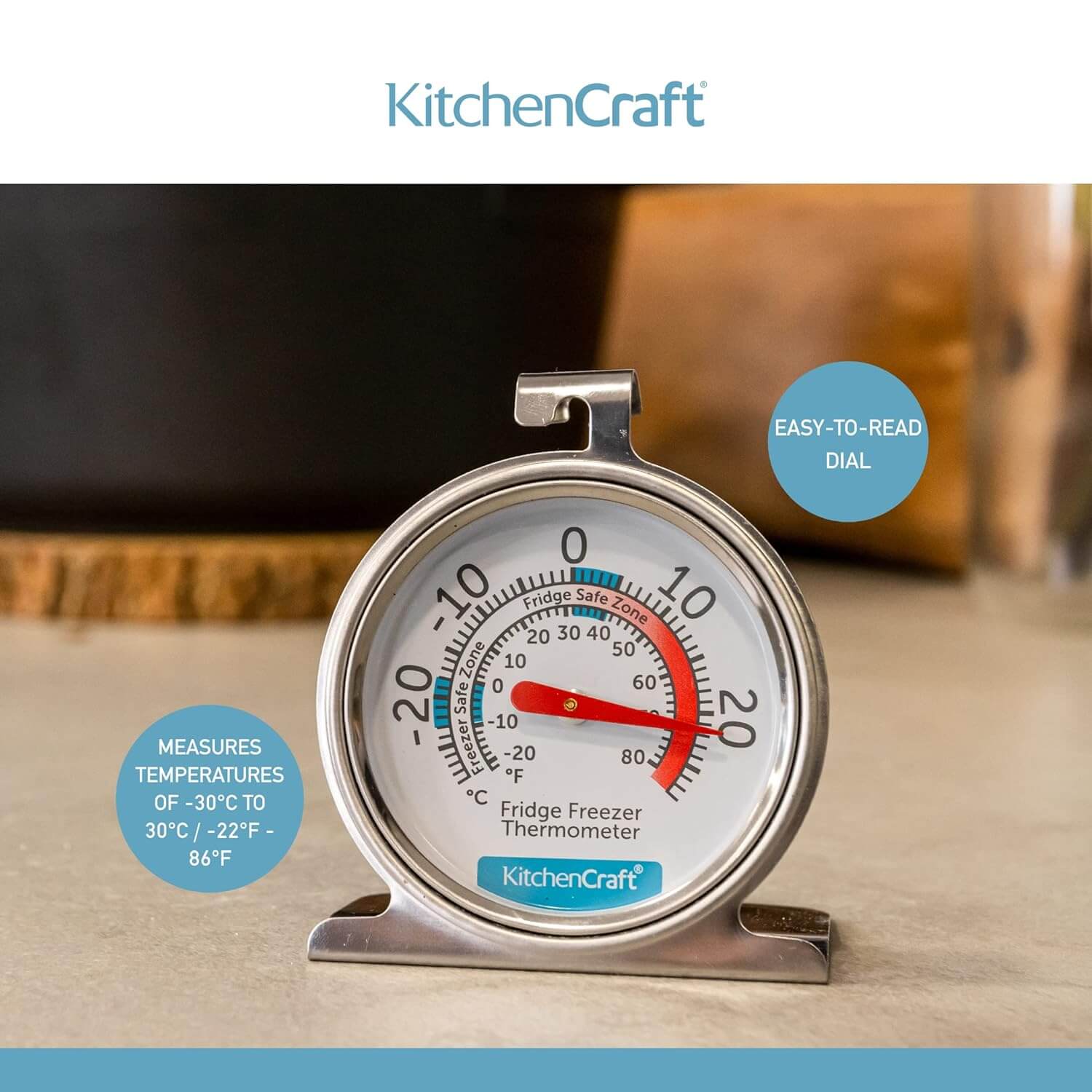 Kitchencraft Fridge Freezer Thermometer