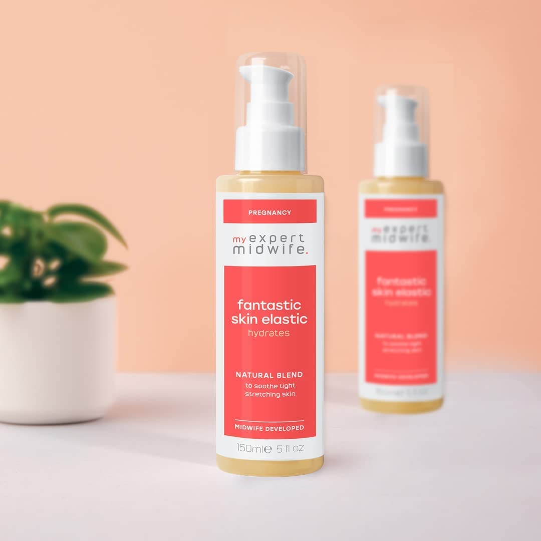My Expert Midwife Fantastic Skin Elastic, Stretch Mark & Scar Cream, Pregnancy & Post - Natal Elasticising Serum/Massage Lotion - Amar.co.uk