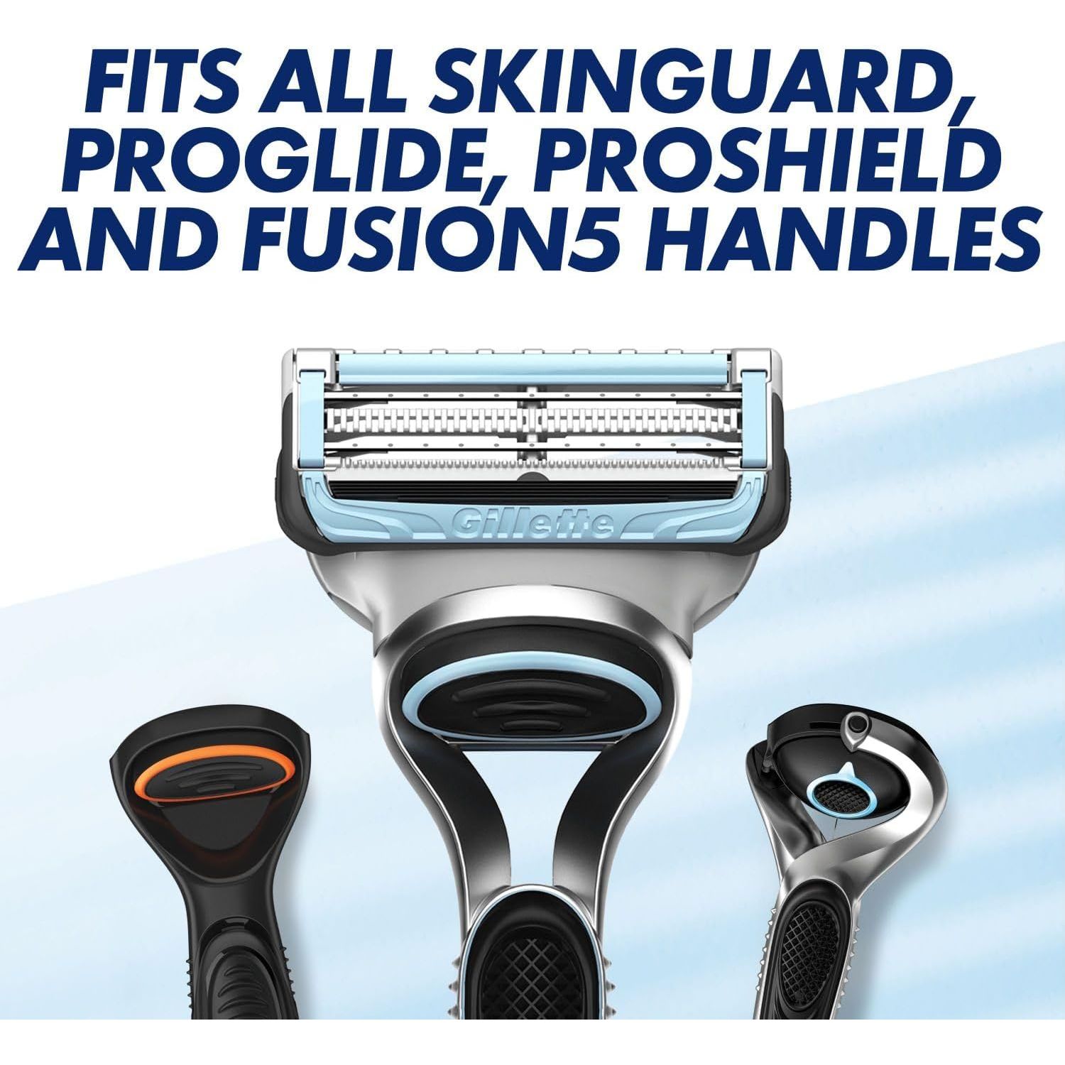 Gillette SkinGuard Sensitive Razor Blades for Men with Precision Trimmer, Pack of 8 Refill Blades - Amar