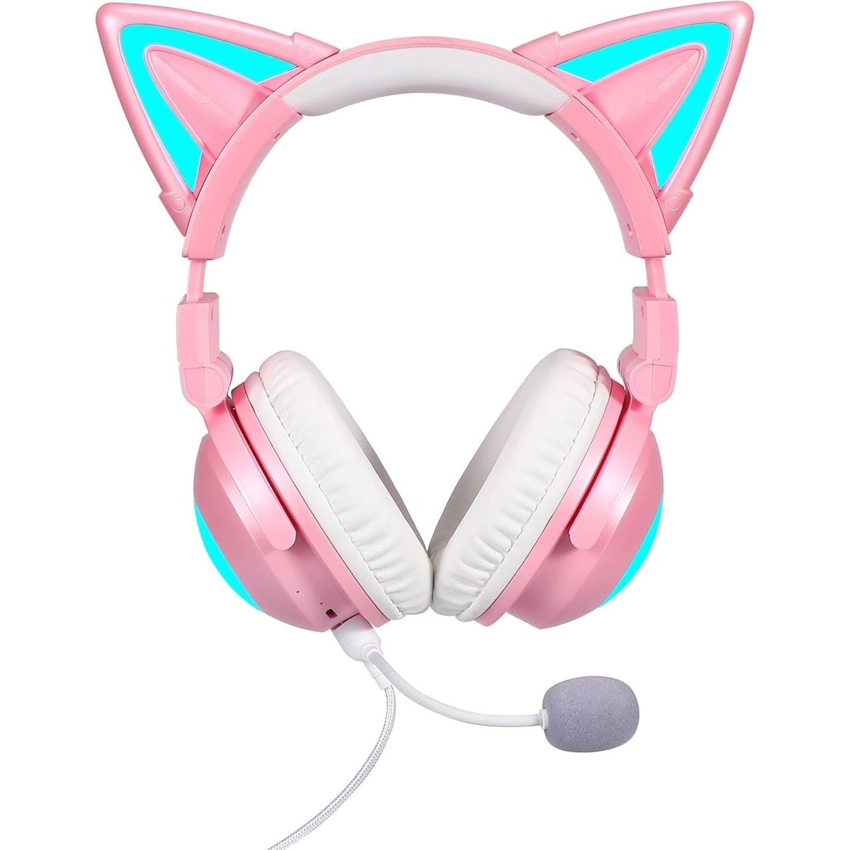 Axent Wear Cat Ear Headphones with LED Lights | Wireless & Wired Modes