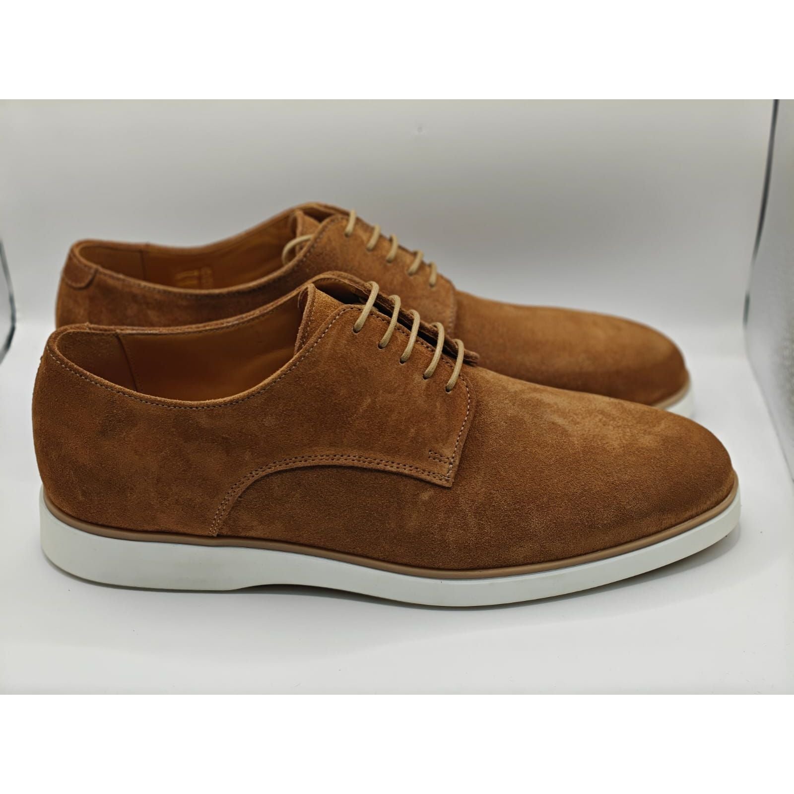 Rusell and Bromley Chesney Derby Shoes in Leather Tan Suede