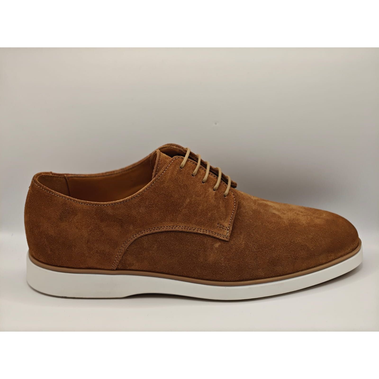 Rusell and Bromley Chesney Derby Shoes in Leather Tan Suede