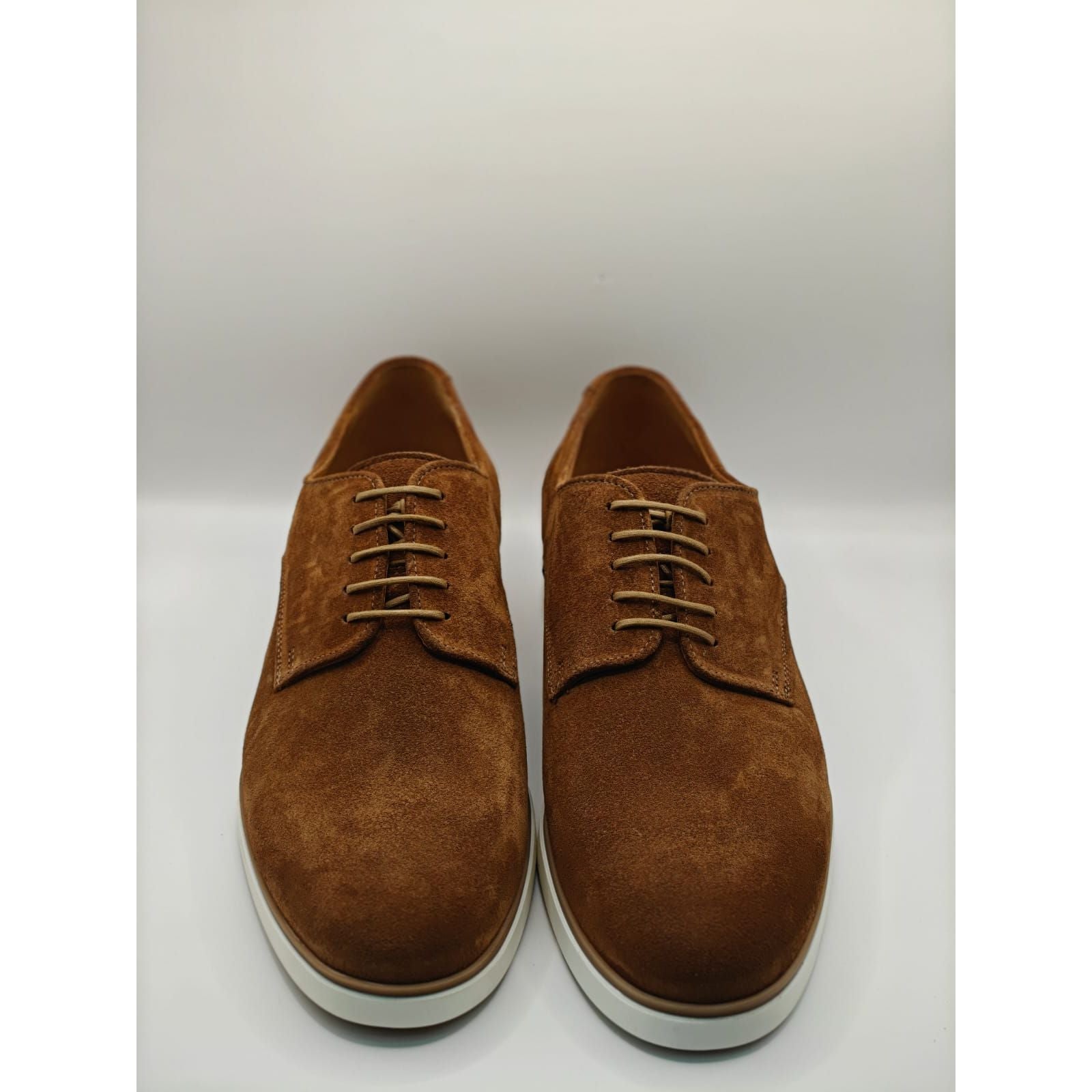 Rusell and Bromley Chesney Derby Shoes in Leather Tan Suede