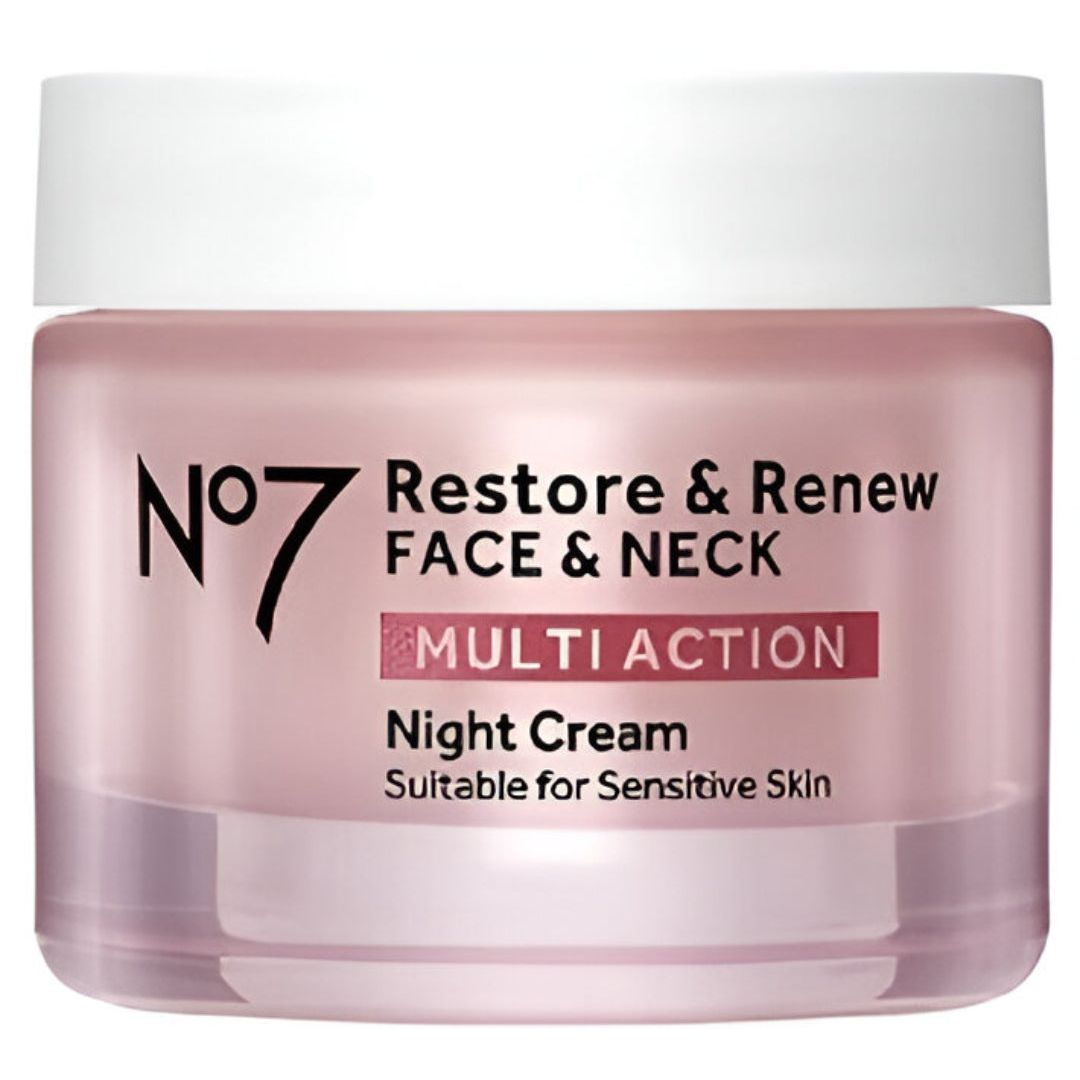 No7 Restore and Renew Face Neck Multi Action Night Cream 50ml