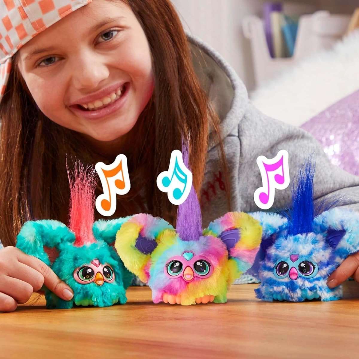 Furby Furblets Mello - Nee Mini Friend | 45+ Sounds, Furbish Phrases | Summer Fun in Watermelon Colors - Amar.co.uk