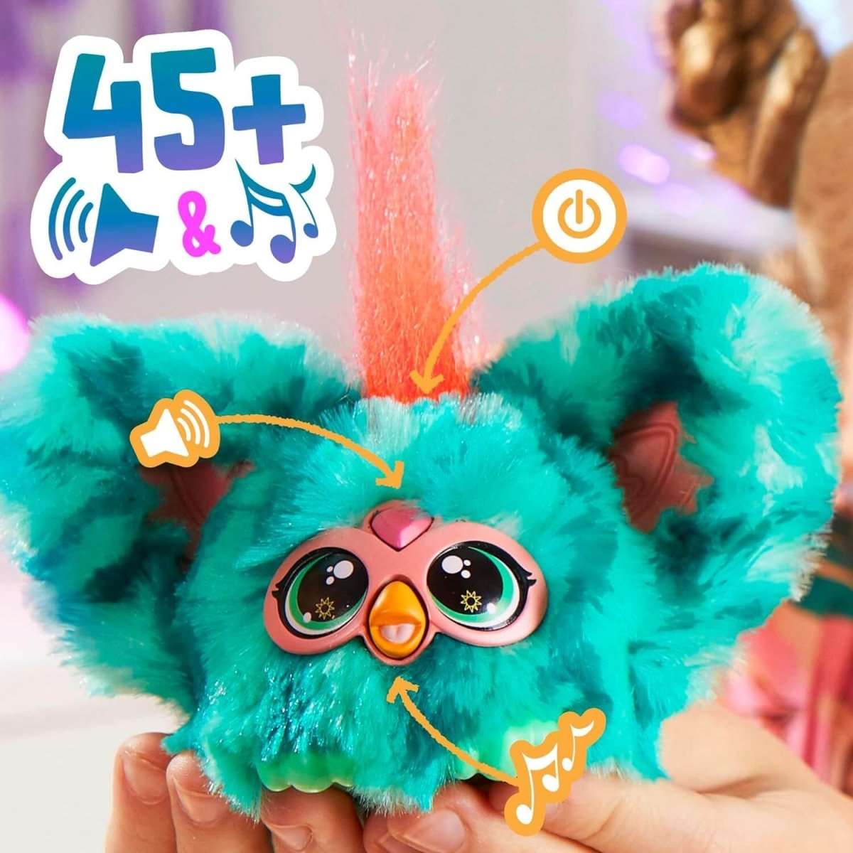 Furby Furblets Mello - Nee Mini Friend | 45+ Sounds, Furbish Phrases | Summer Fun in Watermelon Colors - Amar.co.uk