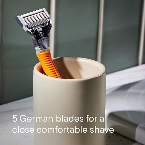 Harry’s Truman Razor – Bright Orange | Precision Men’s Shaver with 1 Blade Cartridge